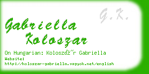 gabriella koloszar business card